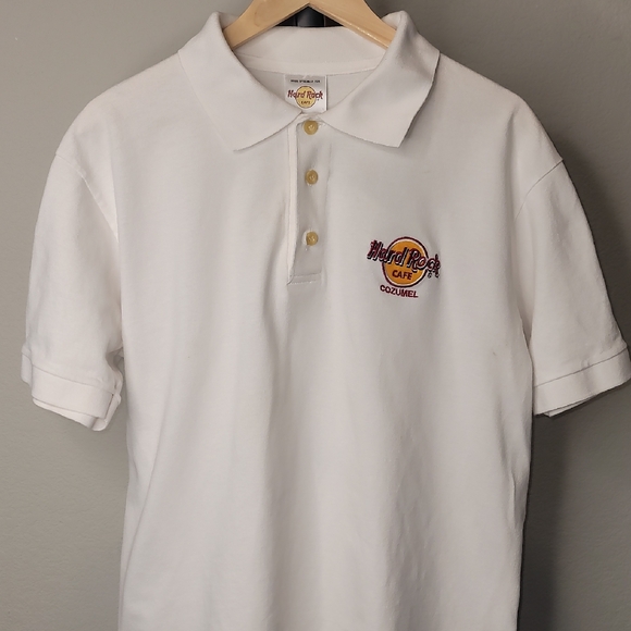 Hard Rock Cafe Cozumel Polo With Logo - White